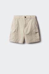 Springfield Kids Bermudas cargo de lino para ni&ntilde;o blanco