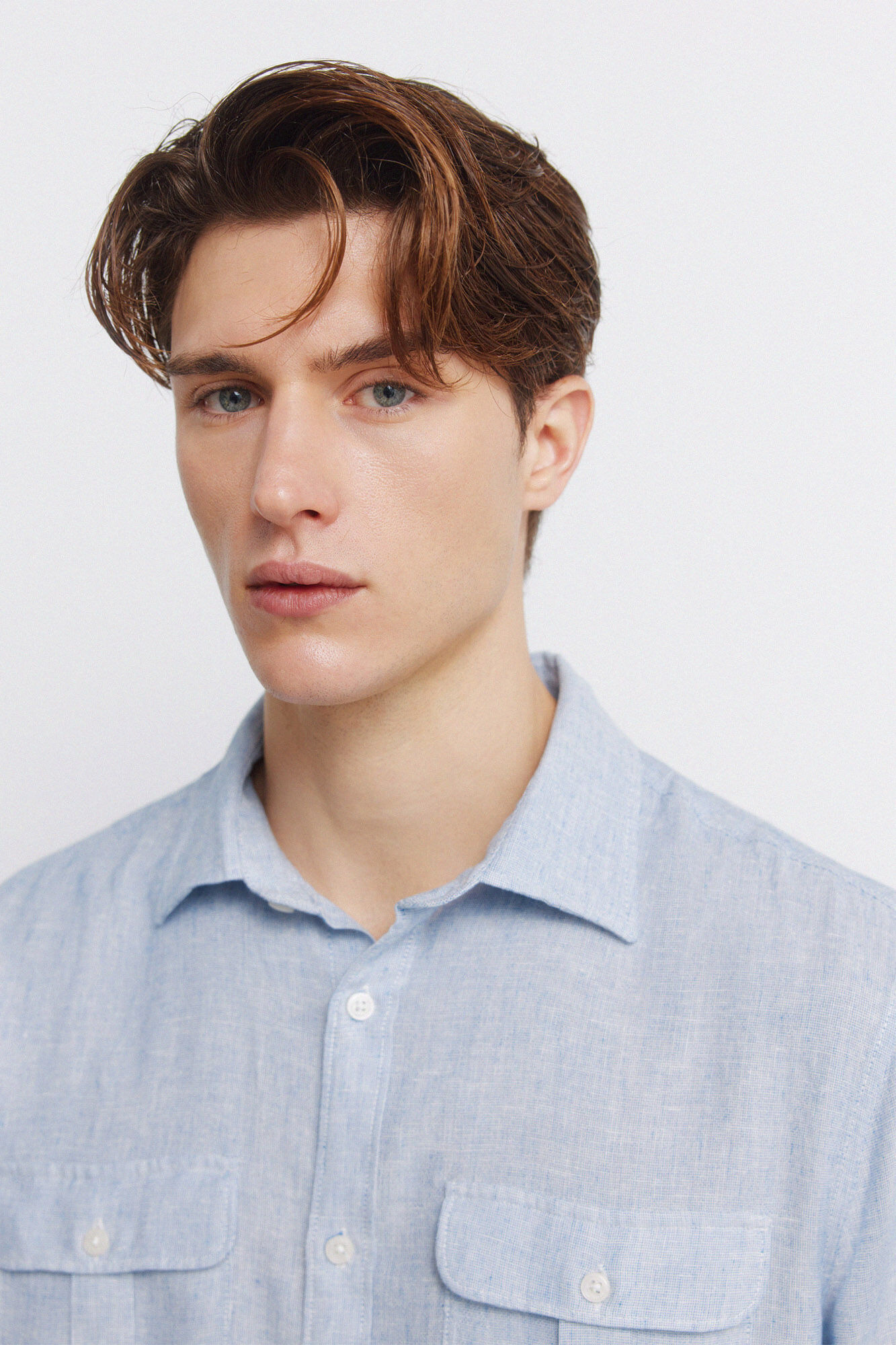 Springfield Playera con bolsillos de lino viscosa