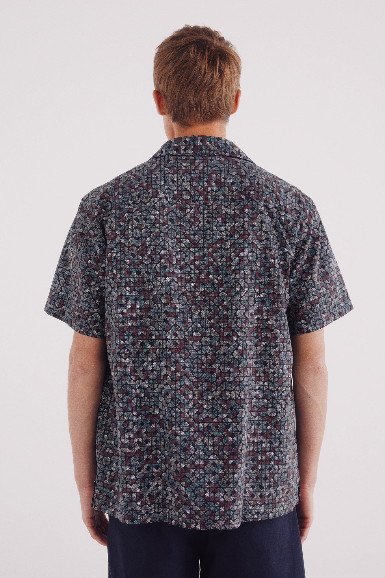 Springfield Camisa bowling manga corta estampada verde