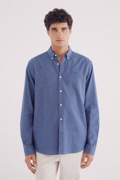 Springfield Camisa lino azulado