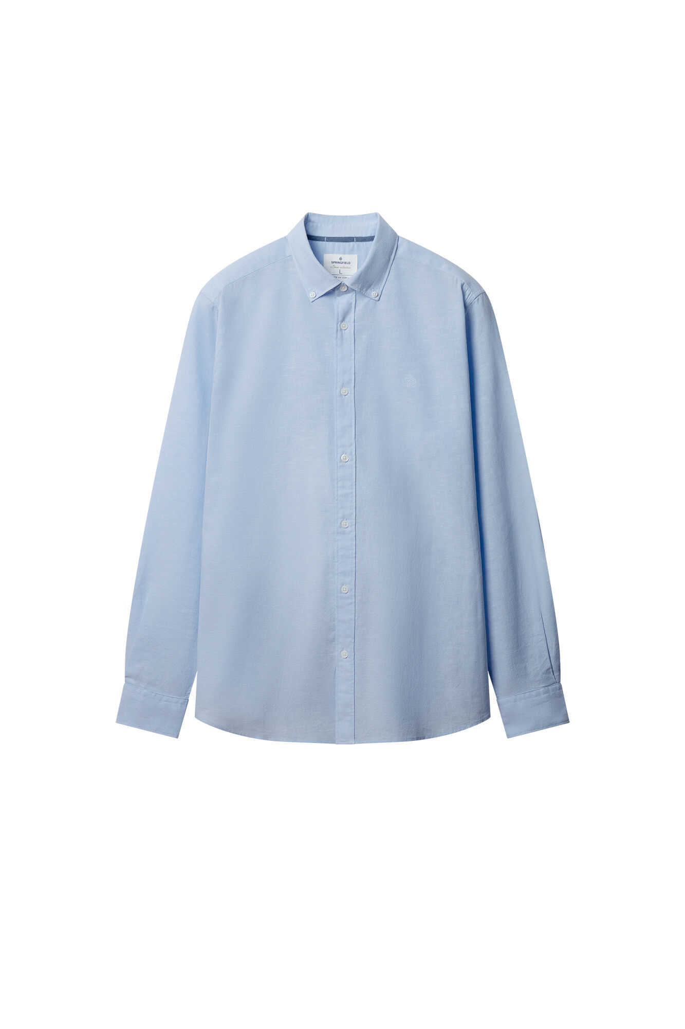 Springfield Camisa de lino azul