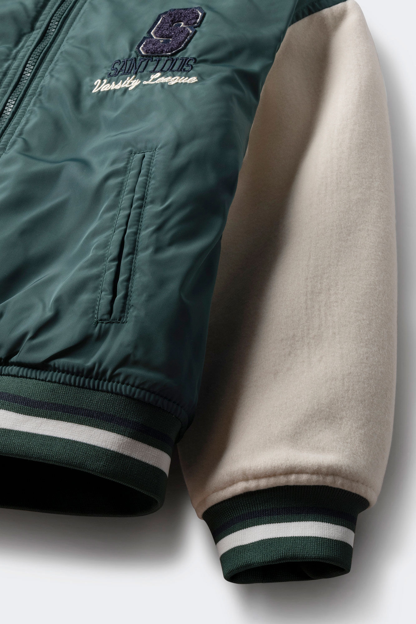 Springfield Kids Chaqueta varsity beisbolera ni&ntilde;o verde