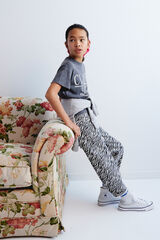 Springfield Kids Pantal&oacute;n balloon cebra para ni&ntilde;a gris