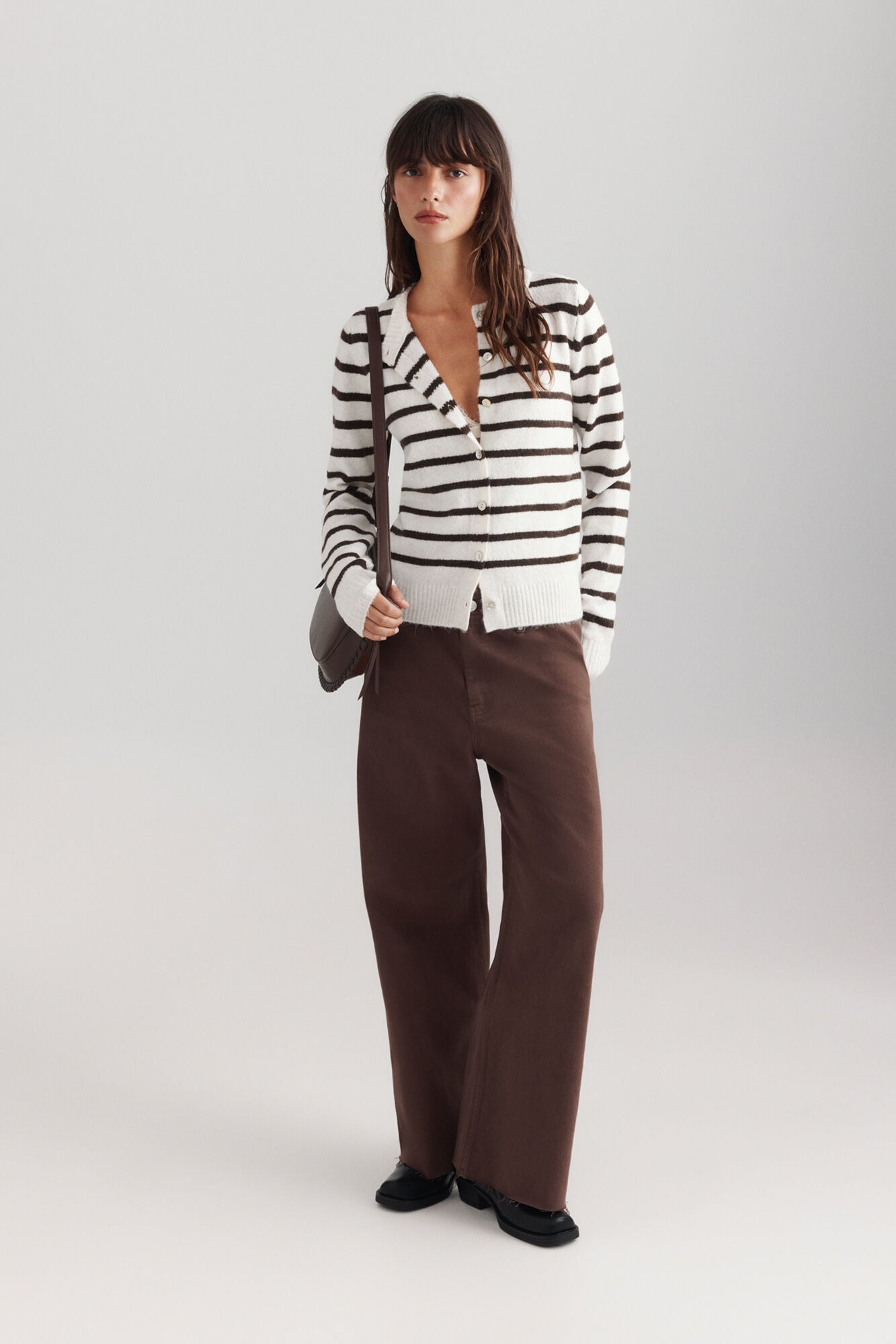 Springfield Chaqueta de punto suave beige