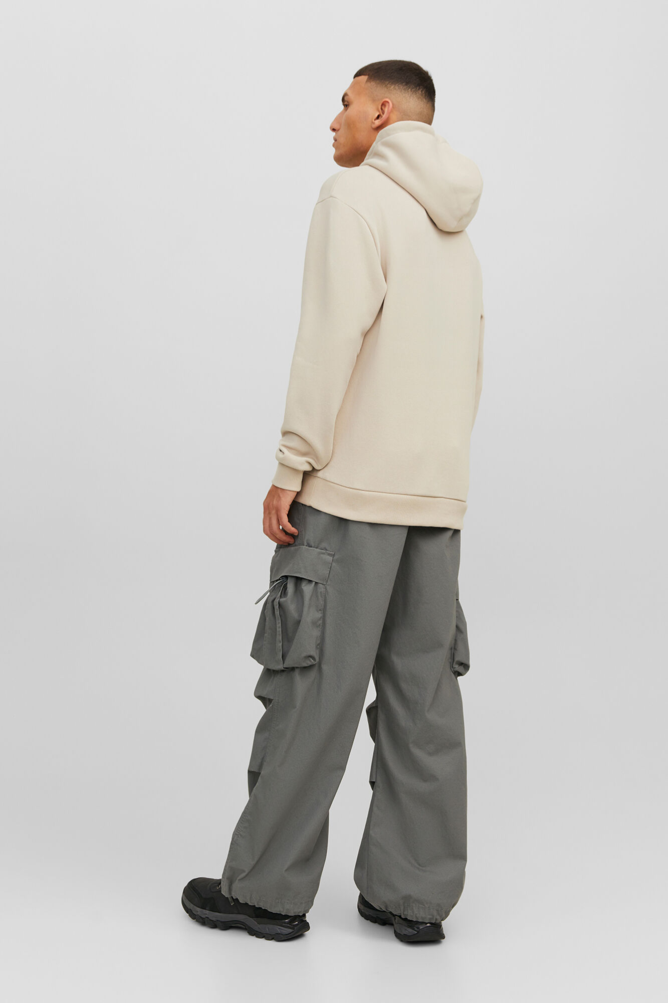 Jack & Jones Sudadera b&aacute;sica con capucha gris