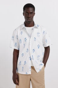 Springfield Camisa de manga corta con bordado floral