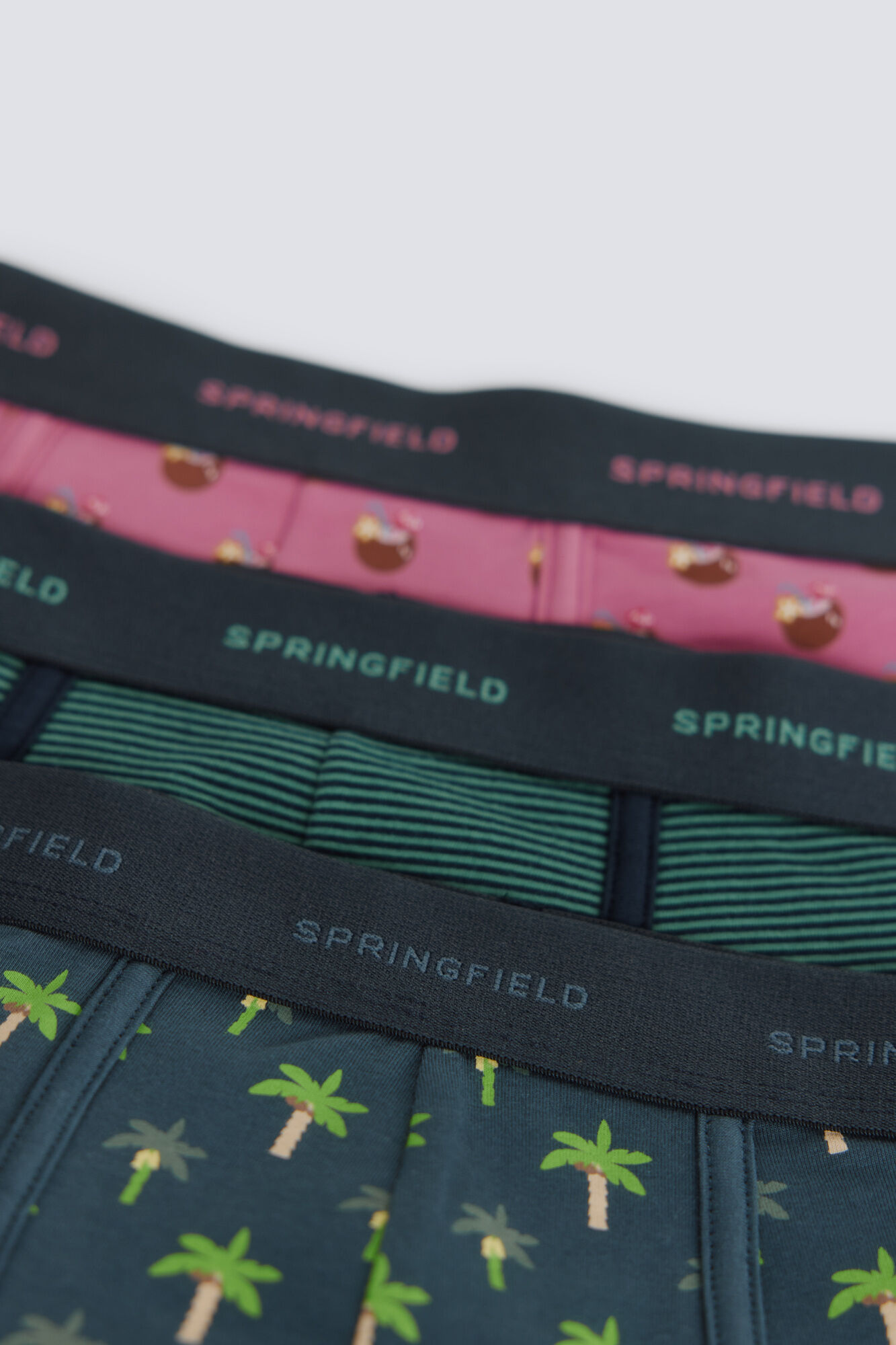 Springfield Paquete de 3 b&oacute;xers coco loco verde