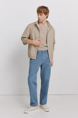 Springfield Pantal&oacute;n 5 bolsillos lavado straight fit azul