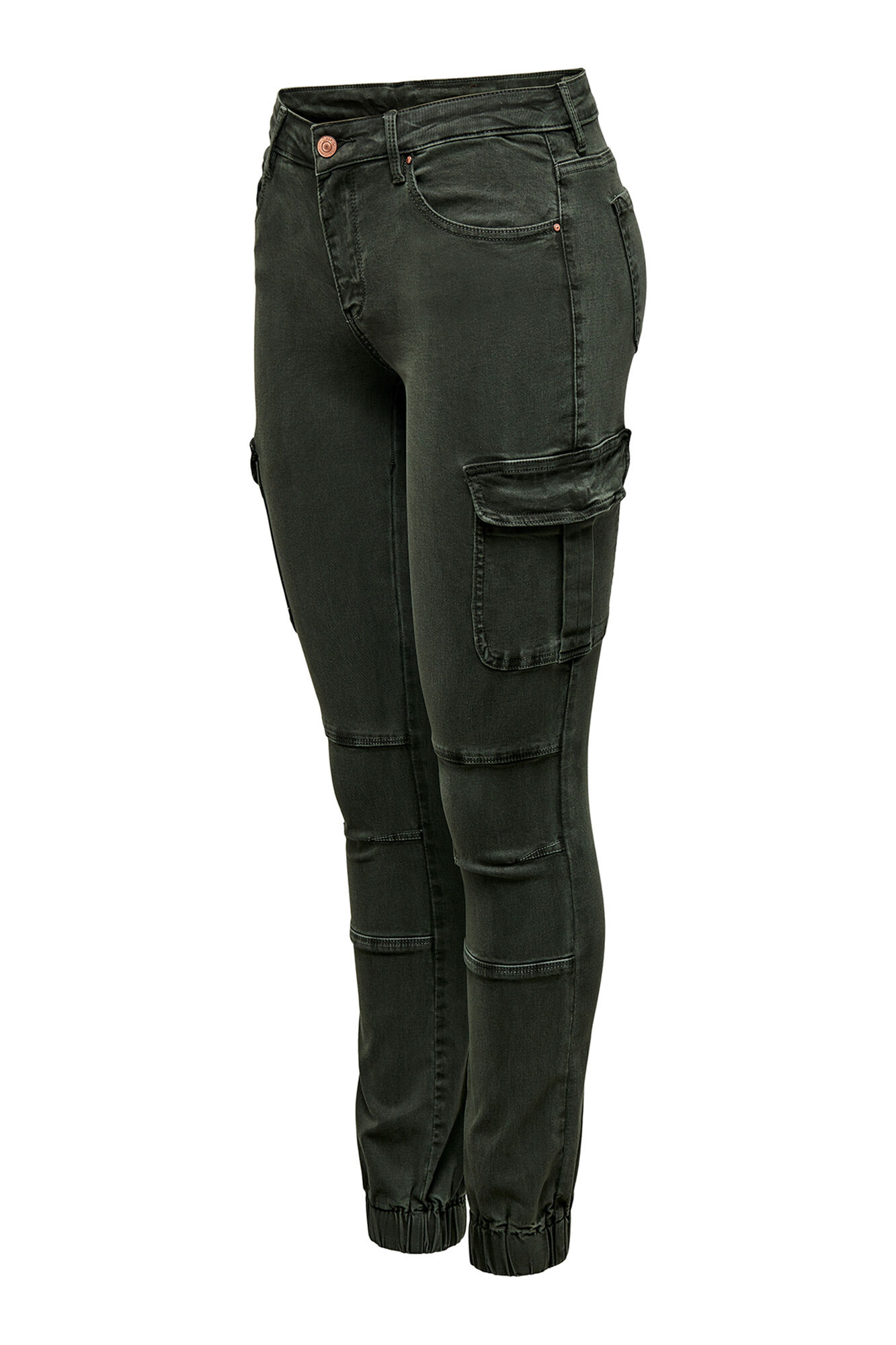 Only Pantal&oacute;n cargo slim fit verde