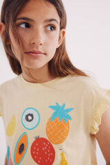 Springfield Playera lentejuelas niña amarillo