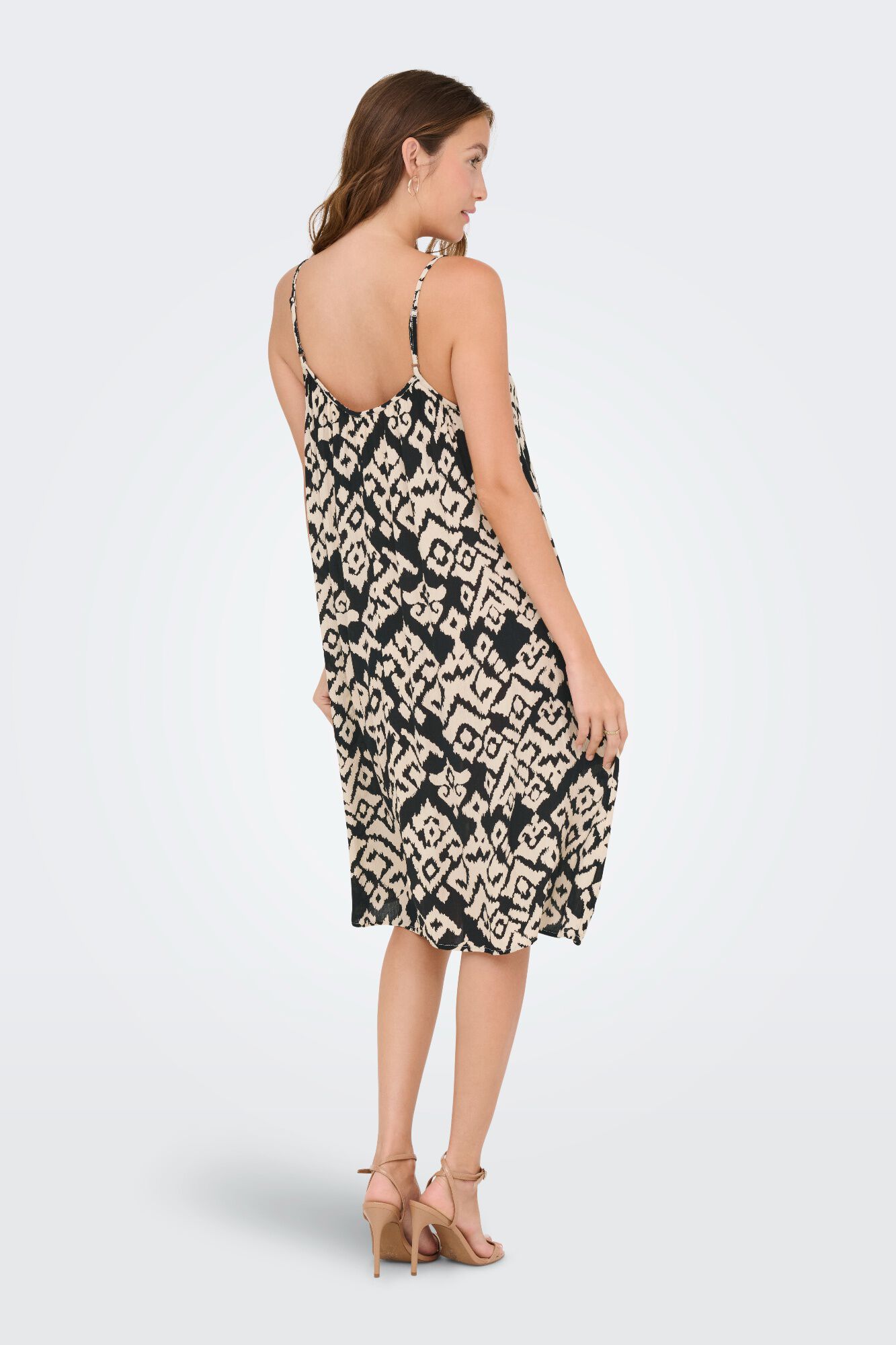 Only Vestido corto estampado negro