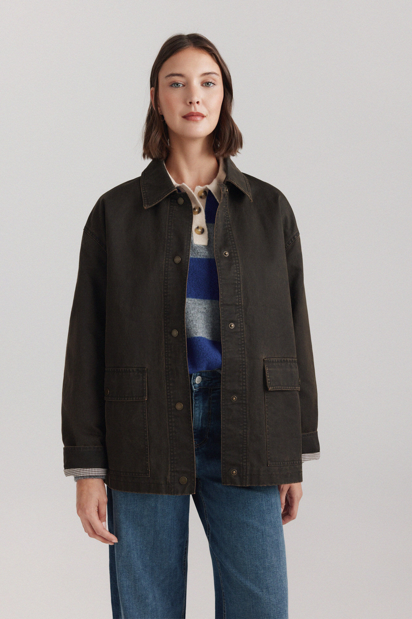 Springfield Chamarra oversize con bolsillos