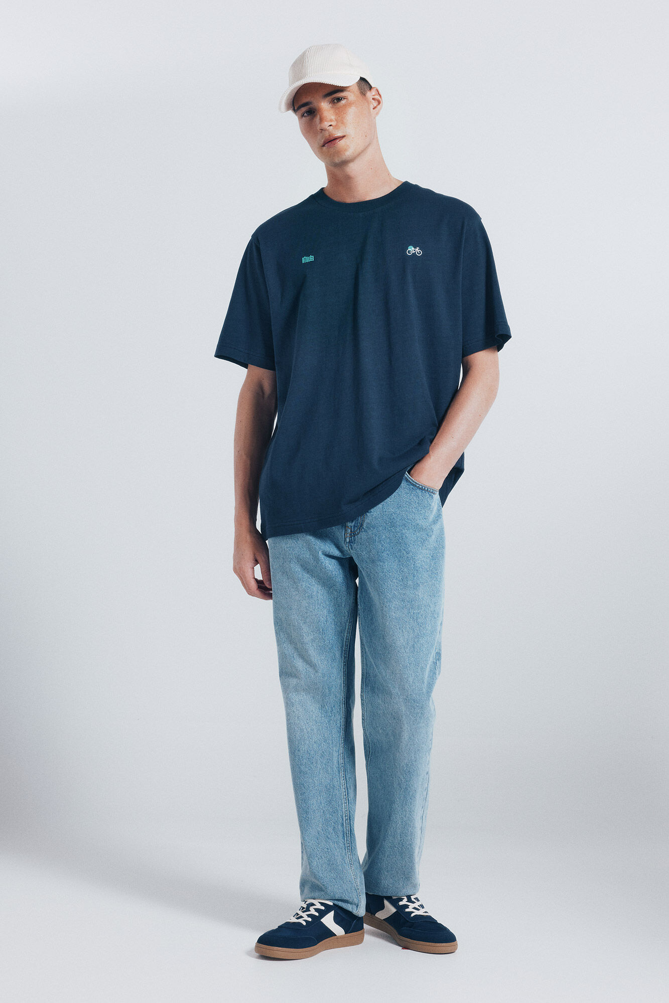 Springfield Camiseta bici Jap&oacute;n azul