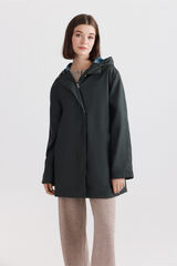 Springfield Chamarra impermeable con capucha verde