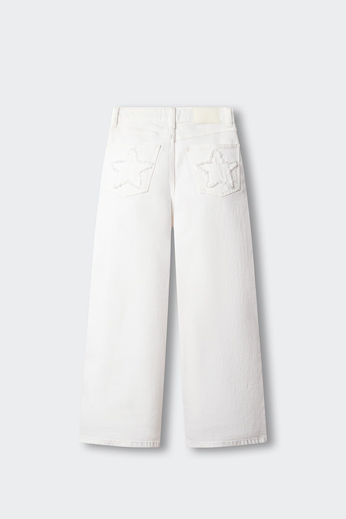 Springfield Kids Pantal&oacute;n wide leg de mezclilla b&aacute;sico para ni&ntilde;a marfil