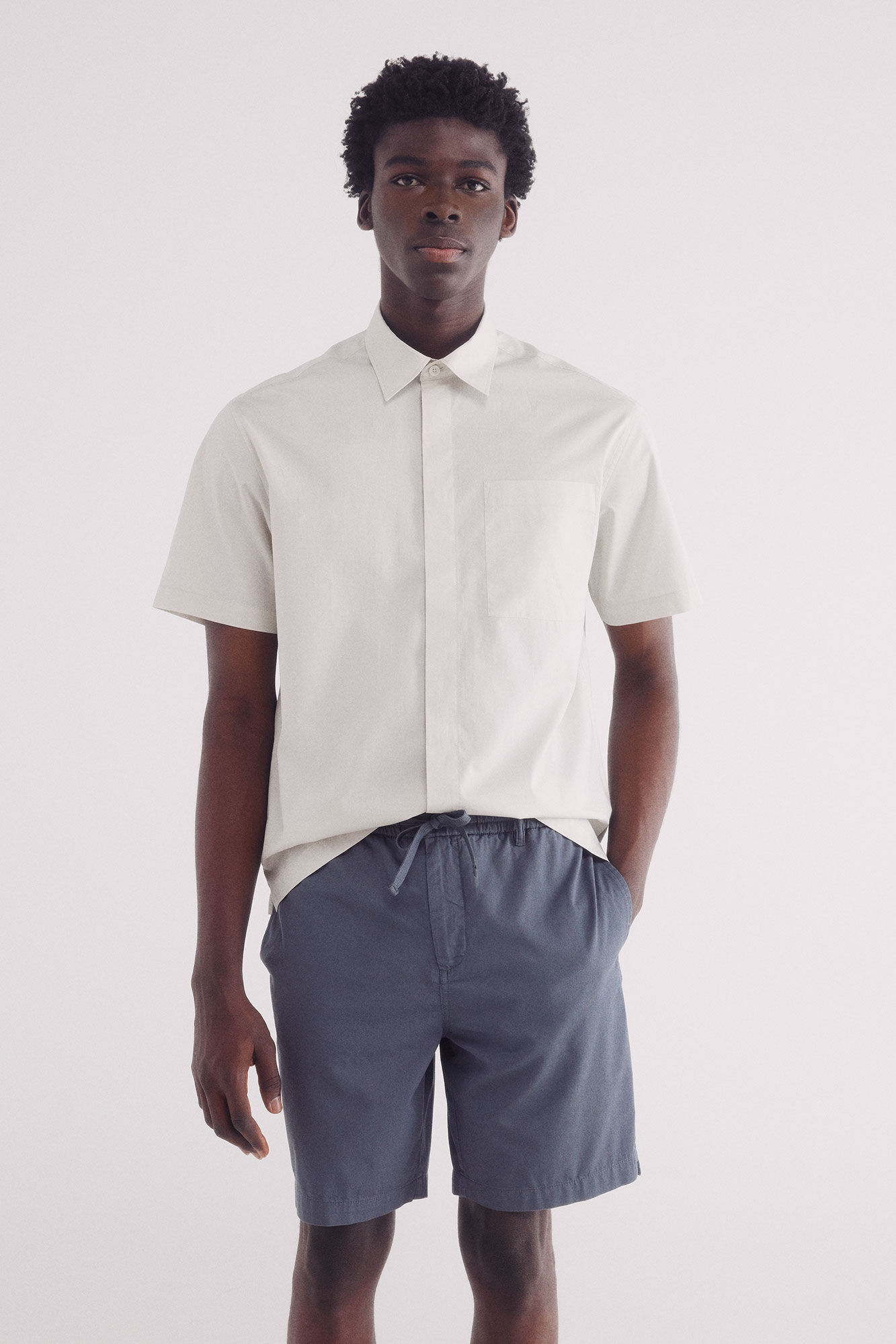 Springfield Bermuda fluida relaxed fit azul indigo