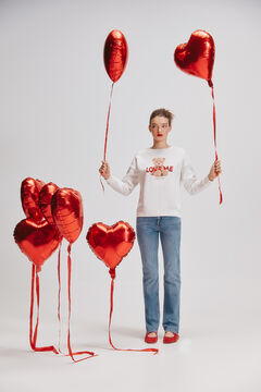 Springfield Sudadera "Love me" estampado