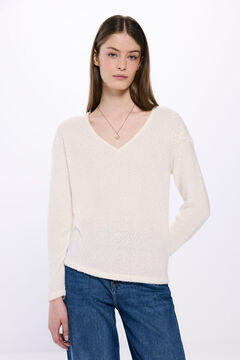 Springfield Playera chenilla hombros crochet estampado