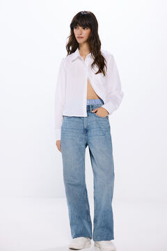 Springfield Camisa popelín cropped natural