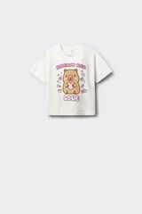 Springfield Kids Playera de manga corta capybara para ni&ntilde;a marfil