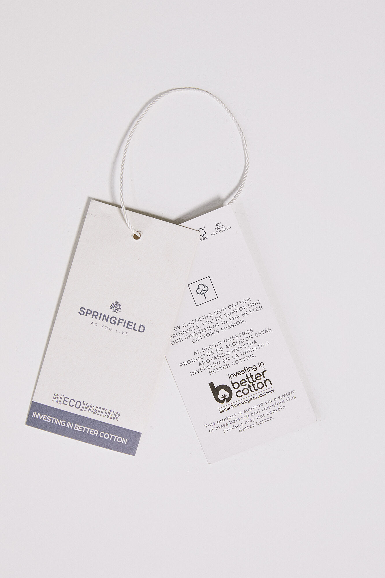 Springfield Mono Estampado Lino Algod&oacute;n marino