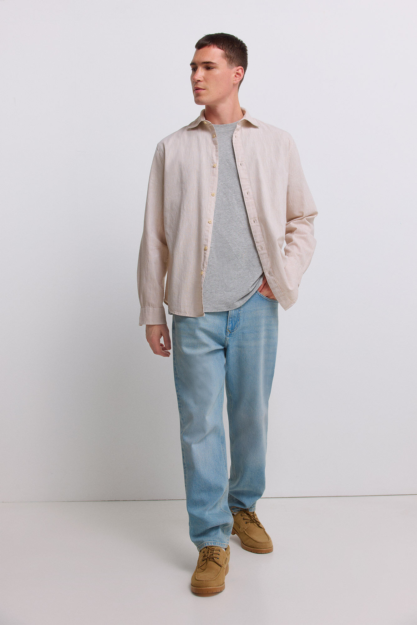 Springfield Camisa tipo lino