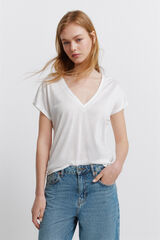 Springfield Playera manga murci&eacute;lago blanco