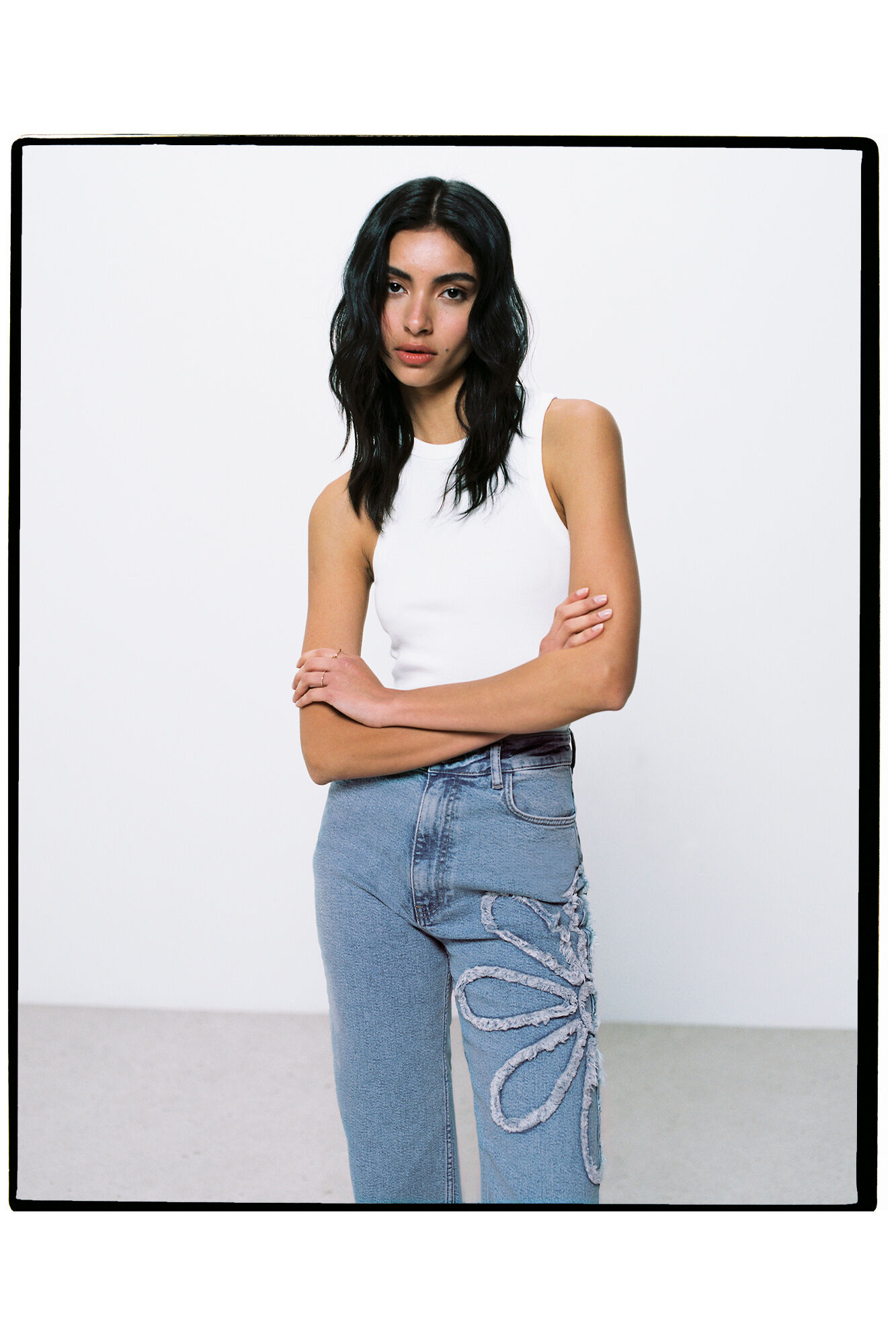 High Spirits Jeans Fleur azul