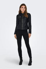 Springfield Chaqueta biker de polipiel negro