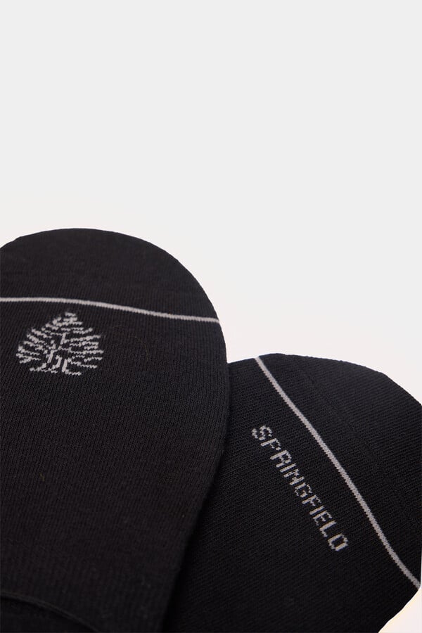 Springfield Calcetín invisible contraste negro