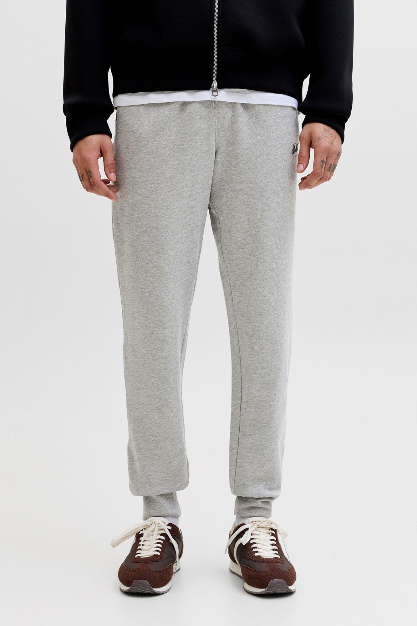 Jack & Jones Pantal&oacute;n jogger con logo gris