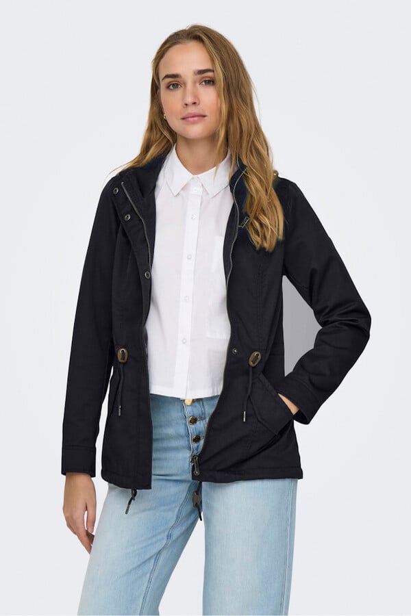 Only Parka con capucha gris