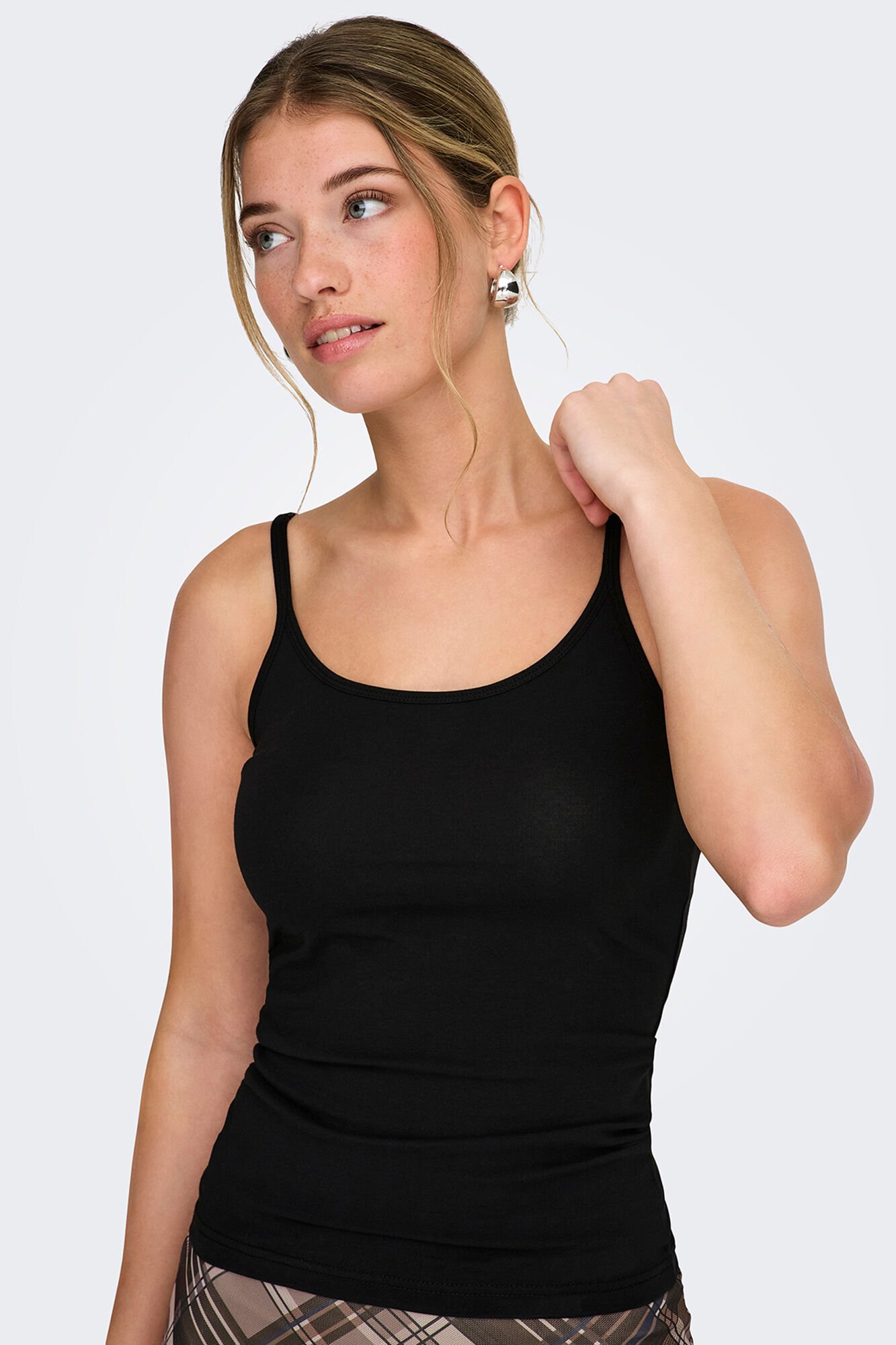 Only Top de tirantes negro
