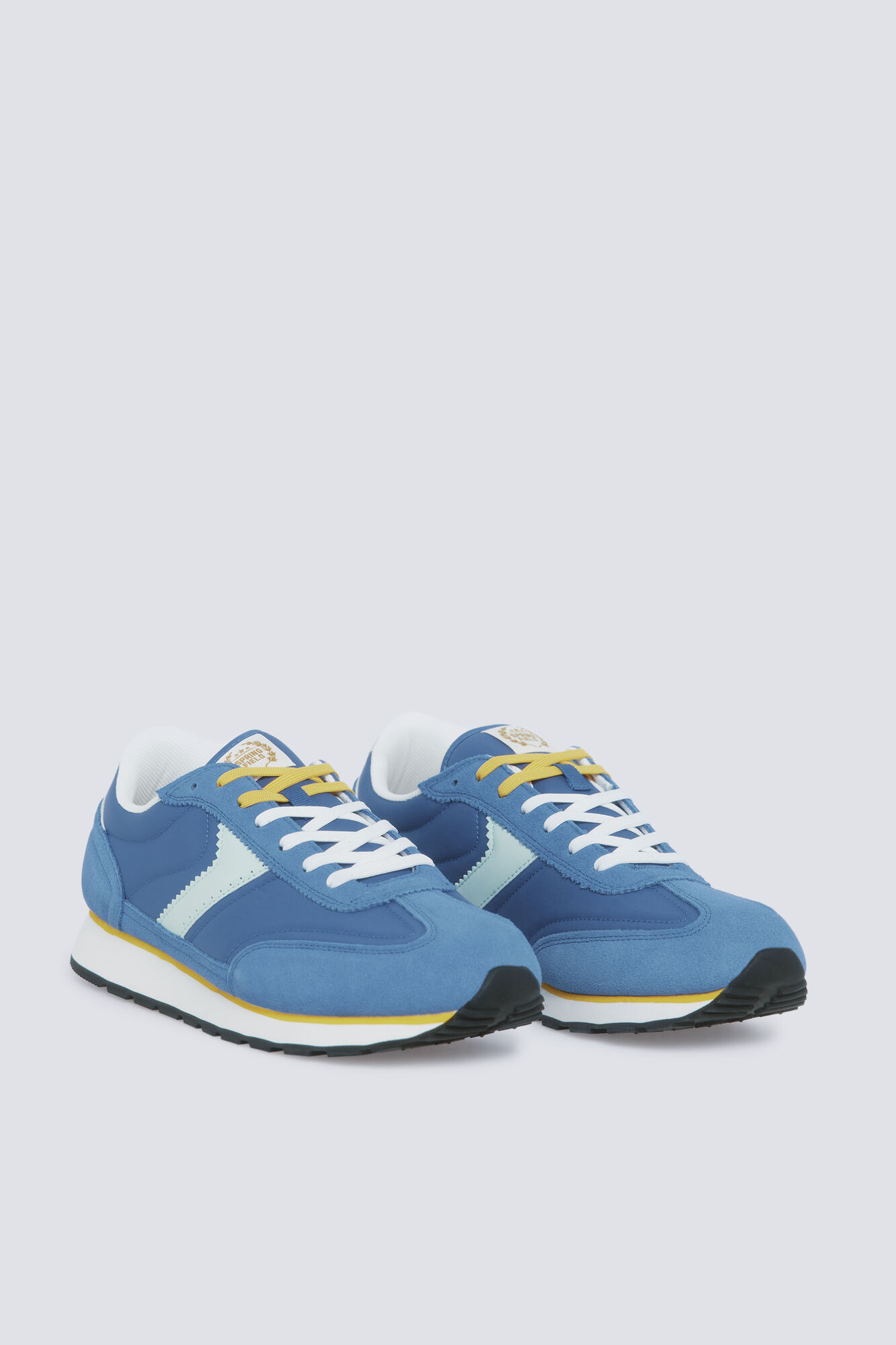 Springfield Zapatilla piel casual azulado