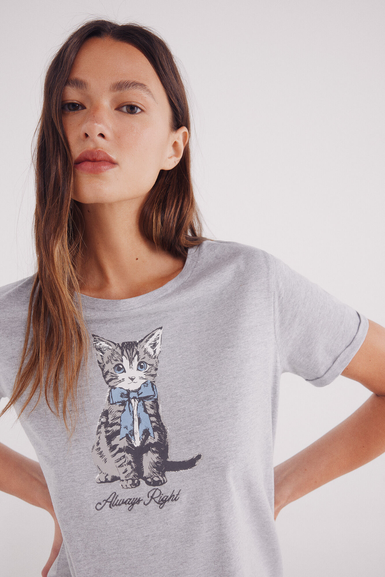 Springfield Playera gr&aacute;fica gris