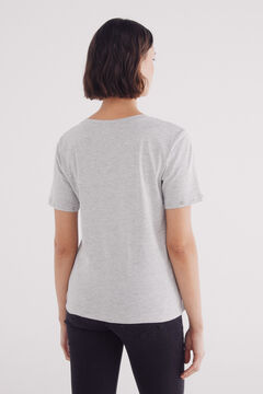 Springfield Camiseta ojales metálicos mangas gris