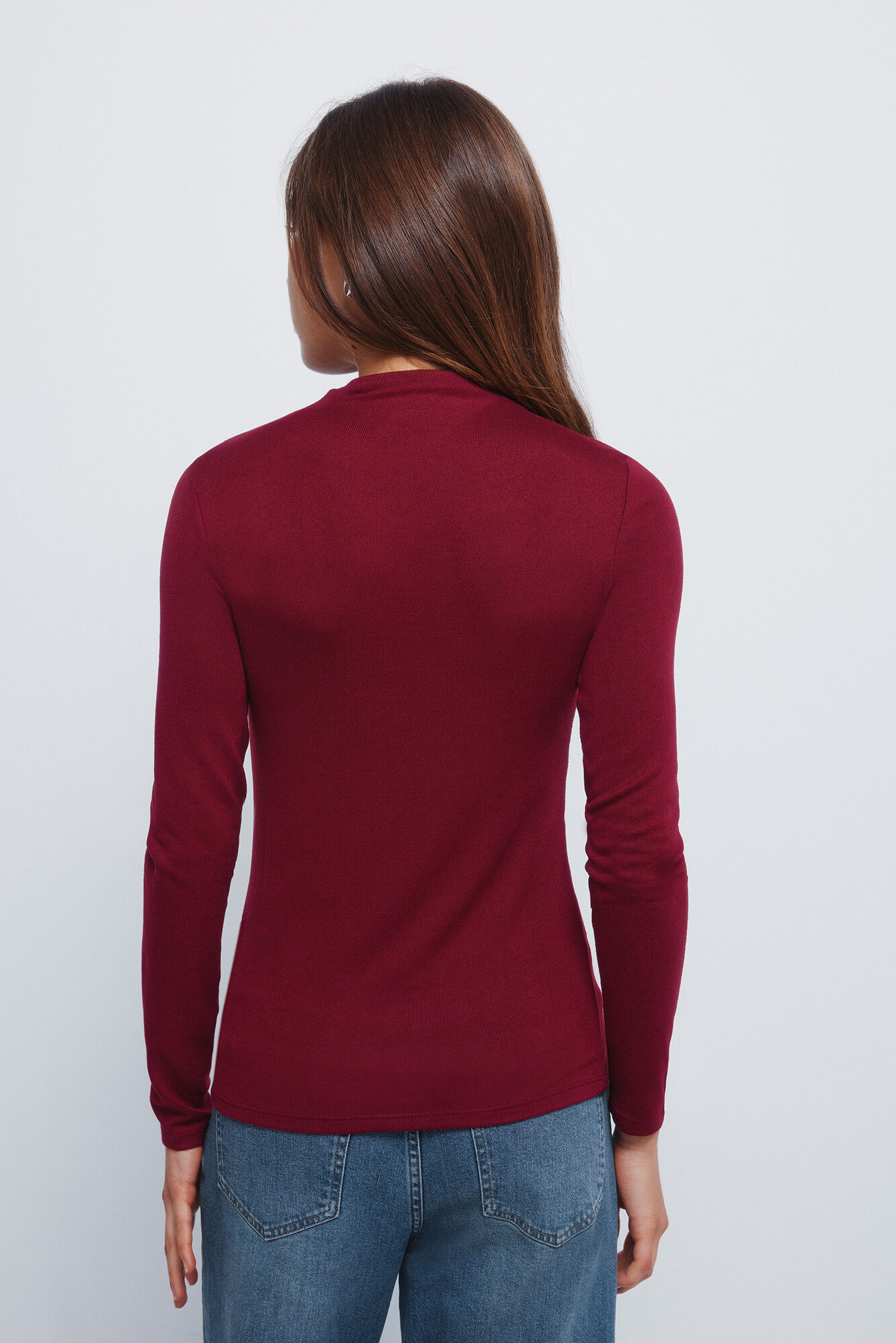 Springfield Playera de cuello Perkins de soft touch p&uacute;rpura