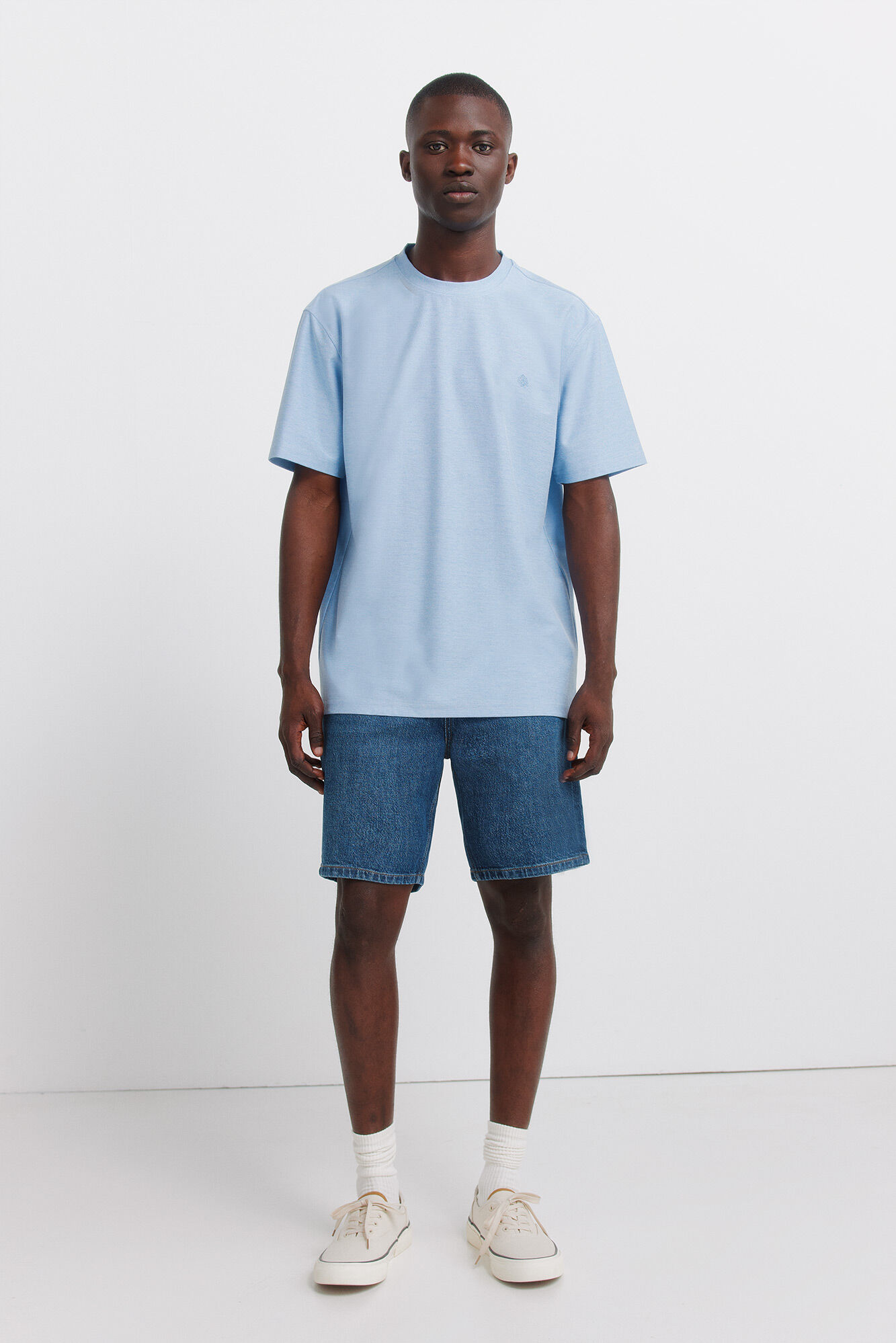 Springfield Playera de oxford azul