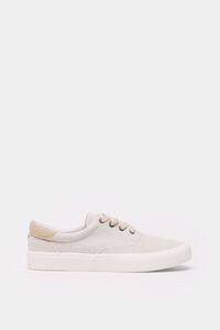 Springfield Zapatilla tejido rústico natural blanco