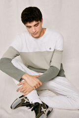 Springfield Playera color block kaki