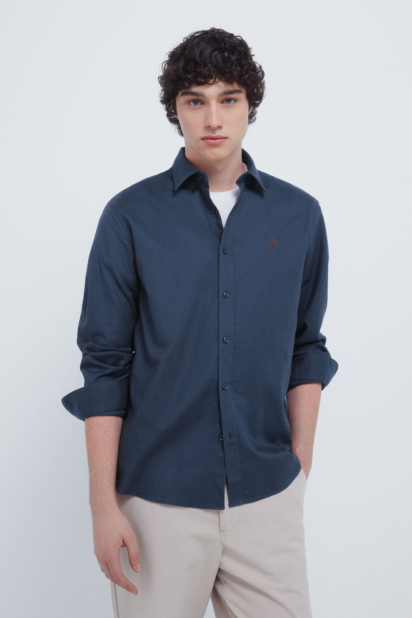 Springfield Camisa de franela con coderas