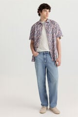 Springfield Jeans lavado medio claro wide leg azul
