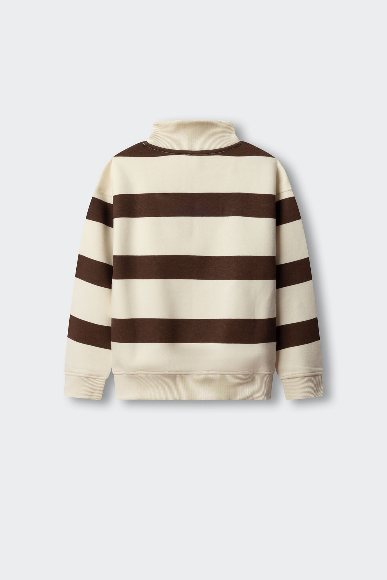 Springfield Kids Sudadera cuello camionero de rayas para ni&ntilde;o caf&eacute;