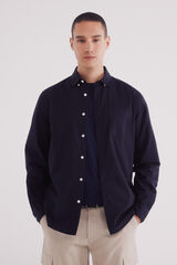 Springfield Camisa seersucker marino