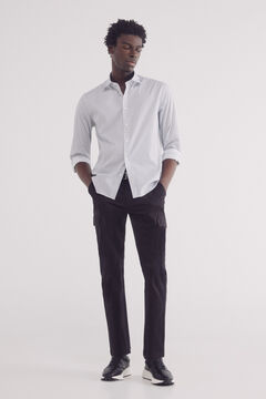 Springfield Camisa popelín micro print easy care natural