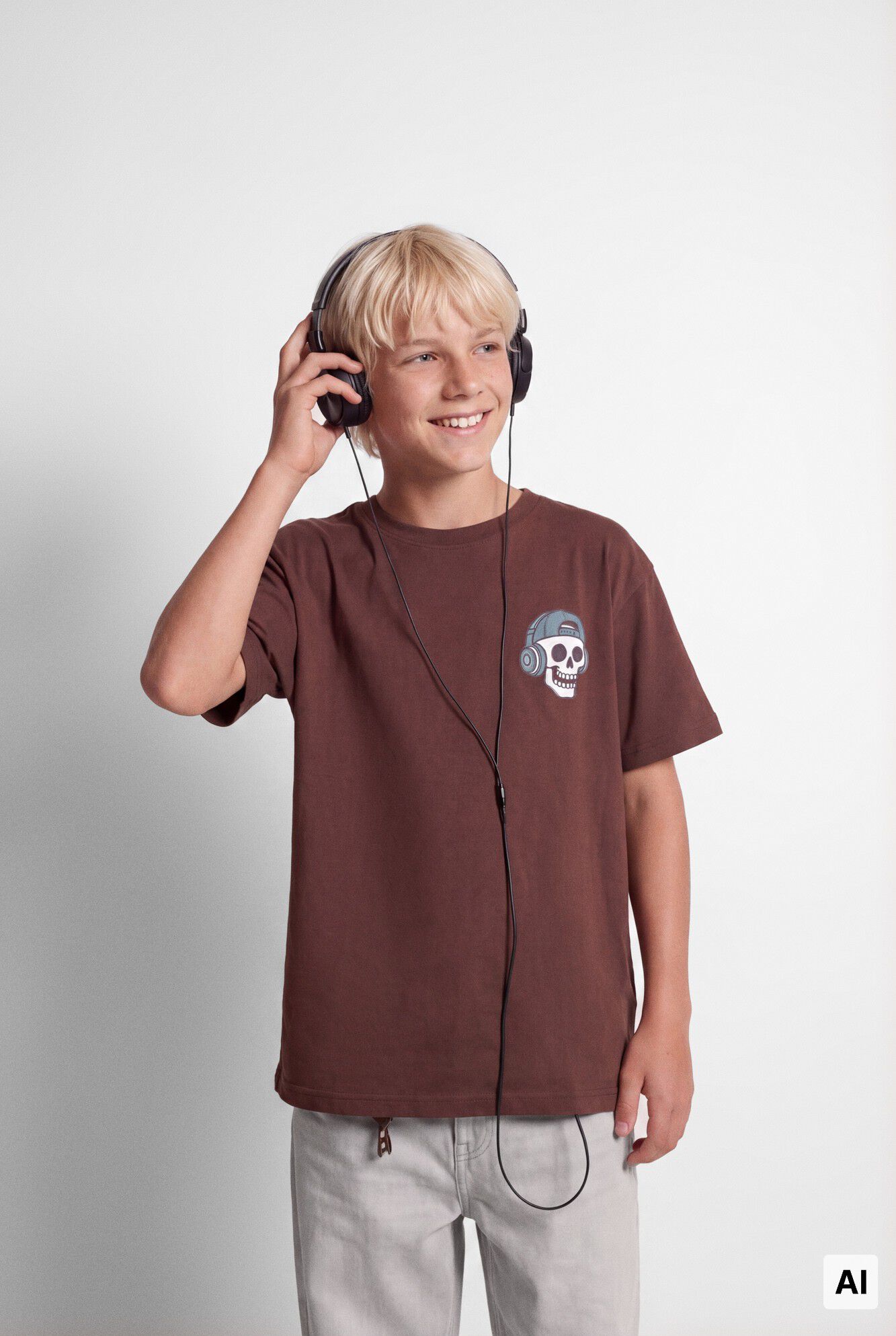 Springfield Kids Playera manga corta de calavera skate para ni&ntilde;o