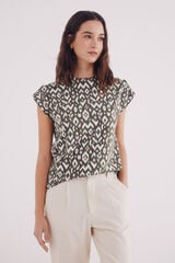 Springfield Playera estampado animal khaki