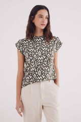 Springfield Playera estampado animal khaki