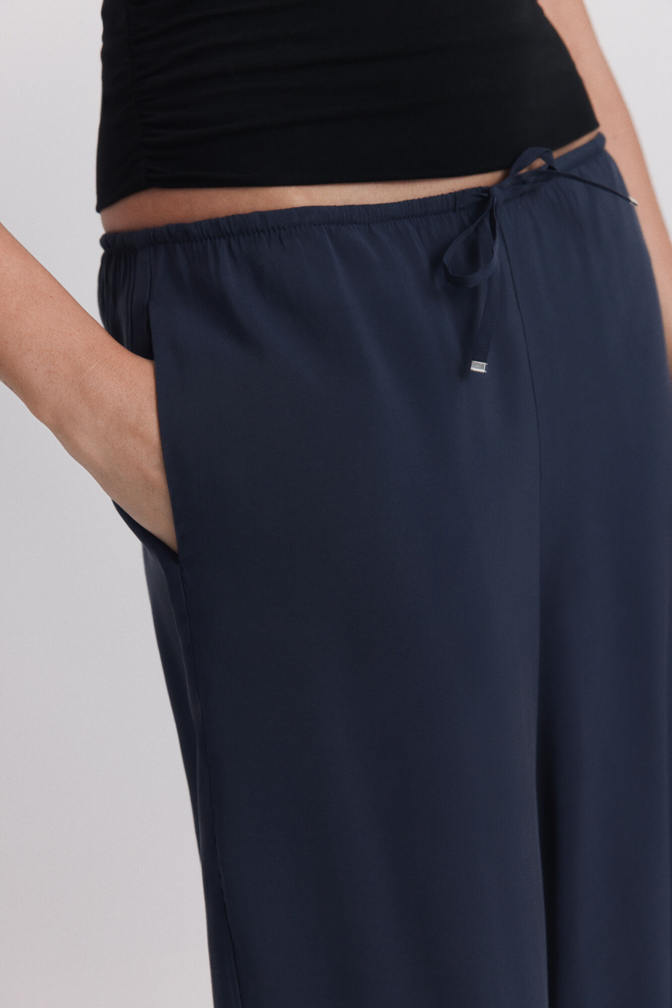 Springfield Pantal&oacute;n jogger wide leg azul