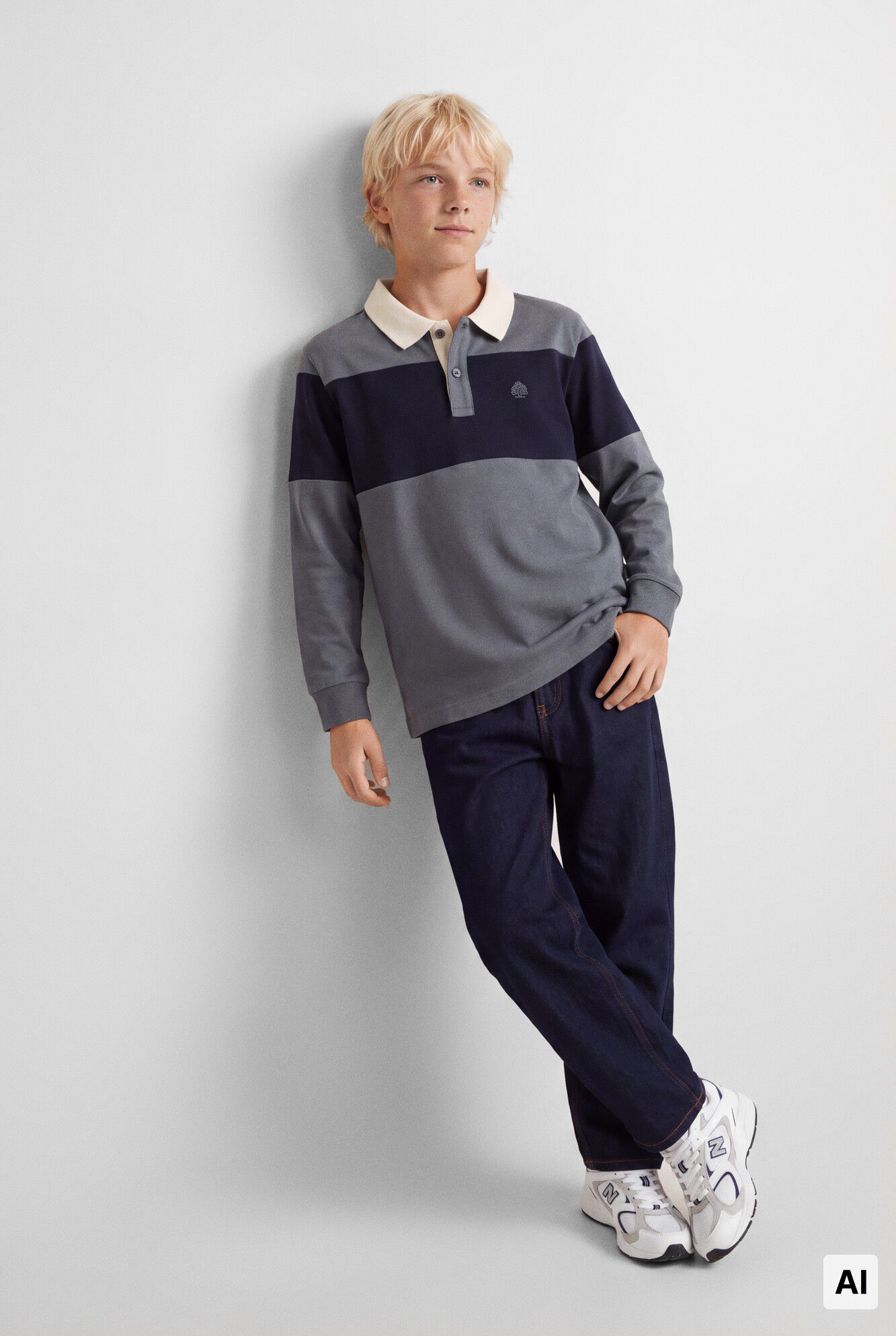 Springfield Kids Polo manga larga cortados y cosidos ni&ntilde;o